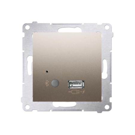 Simon 54 Premium złoty mat - odbiornik Bluetooth z ładowarką USB D7501385.01/44