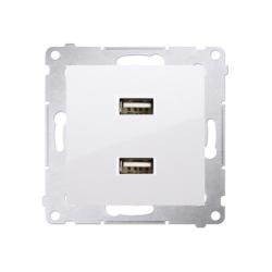 Simon 54 Premium biały - ładowarka USB podwójna DC2USB.01/11