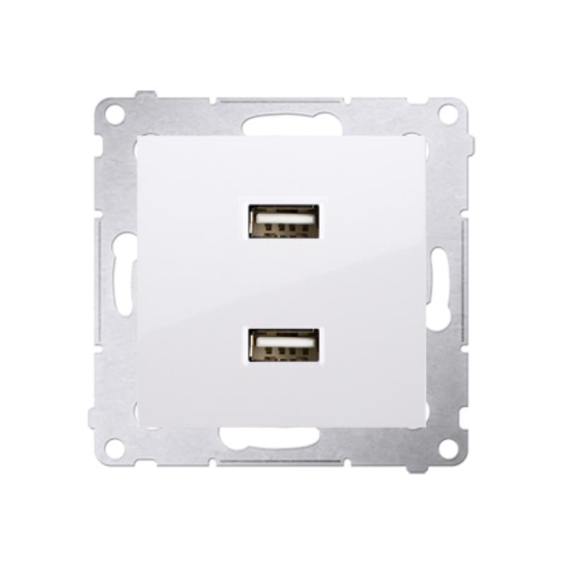 Simon 54 Premium biały - ładowarka USB podwójna DC2USB.01/11