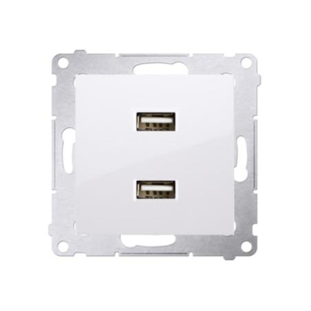 Simon 54 Premium biały - ładowarka USB podwójna DC2USB.01/11