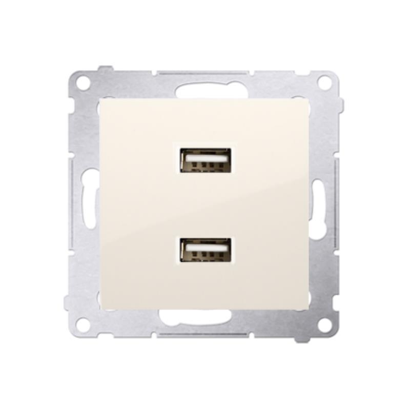 Simon 54 Premium kremowy - ładowarka USB podwójna DC2USB.01/41 Simon 54 Premium kremowy - ładowarka USB podwójna DC2USB.01/41