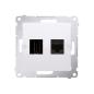 Simon 54 Premium biały - gniazdo HDMI + RJ45 DGHRJ45.01/11
