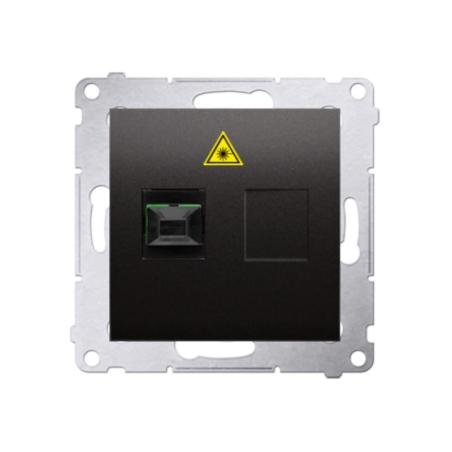 Simon 54 Premium antracyt - gniazdo światłowodowe / optyczne pojedyncze DGS1.01/48