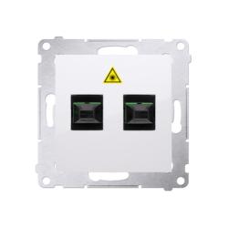 Simon 54 Premium biały - gniazdo światłowodowe / optyczne podwójne DGS2.01/11