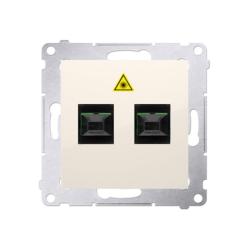 Simon 54 Premium kremowy - gniazdo światłowodowe / optyczne podwójne DGS2.01/41