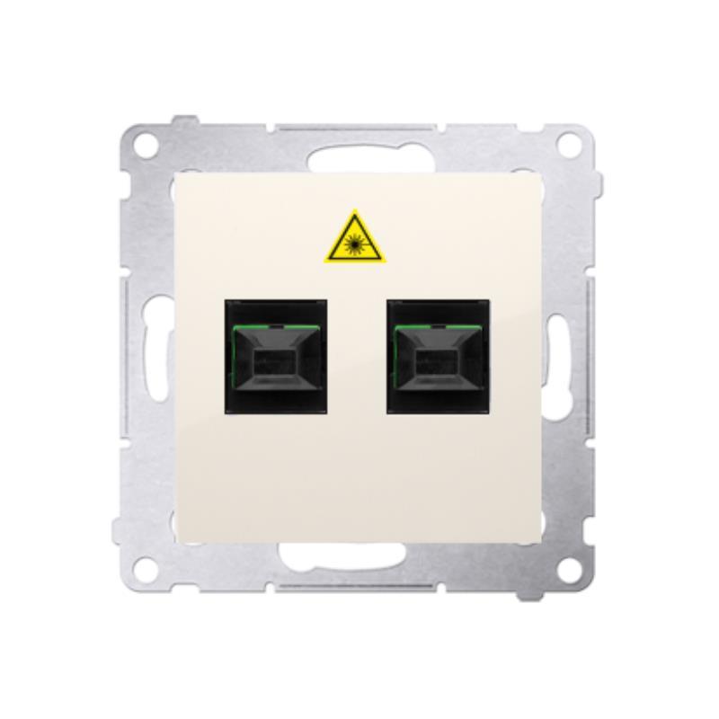 Simon 54 Premium kremowy - gniazdo światłowodowe / optyczne podwójne DGS2.01/41