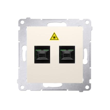 Simon 54 Premium kremowy - gniazdo światłowodowe / optyczne podwójne DGS2.01/41