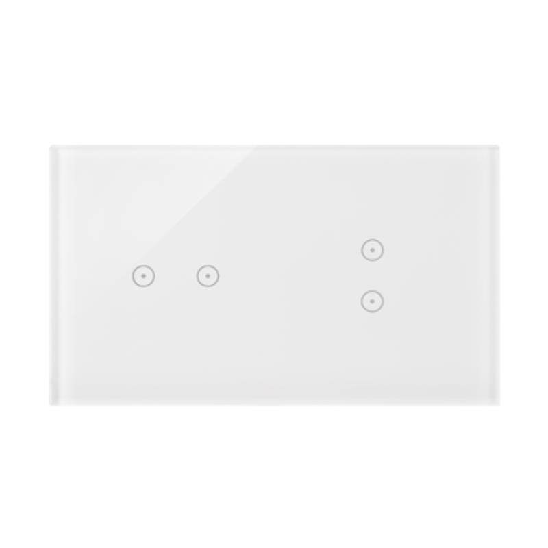 Simon 54 Touch - Panel dotykowy 2 moduły 2 pola dotykowe poziome, 2 pola dotykowe pionowe, biała perła