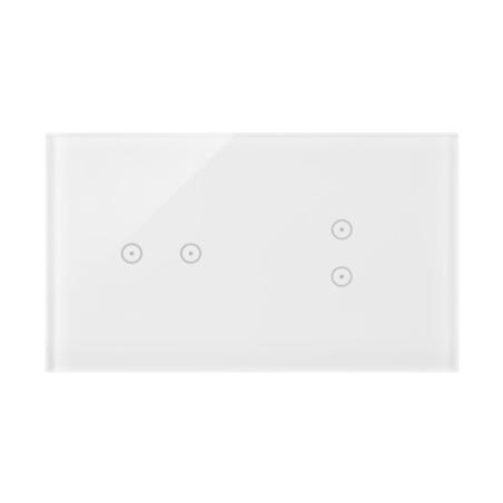 Simon 54 Touch - Panel dotykowy 2 moduły 2 pola dotykowe poziome, 2 pola dotykowe pionowe, biała perła