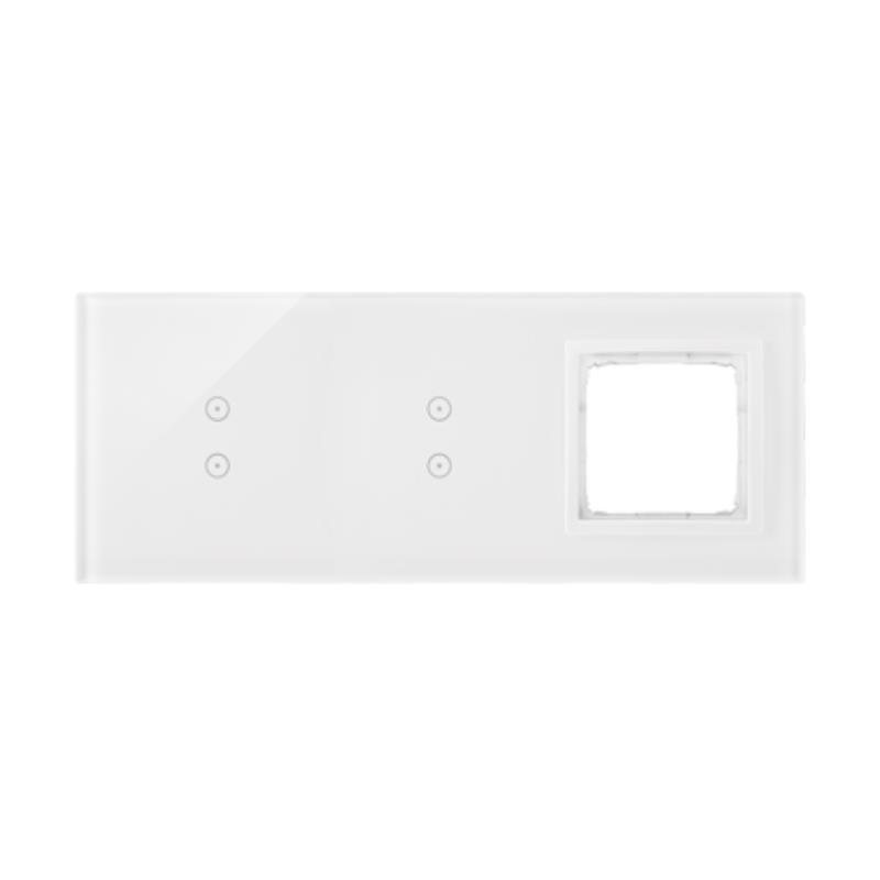 Simon 54 Touch-Panel dotykowy 3 moduły 2 pola dotykowe pionowe, 2 pola dotykowe pionowe, otwór na osprzęt Simon 54, biała perła