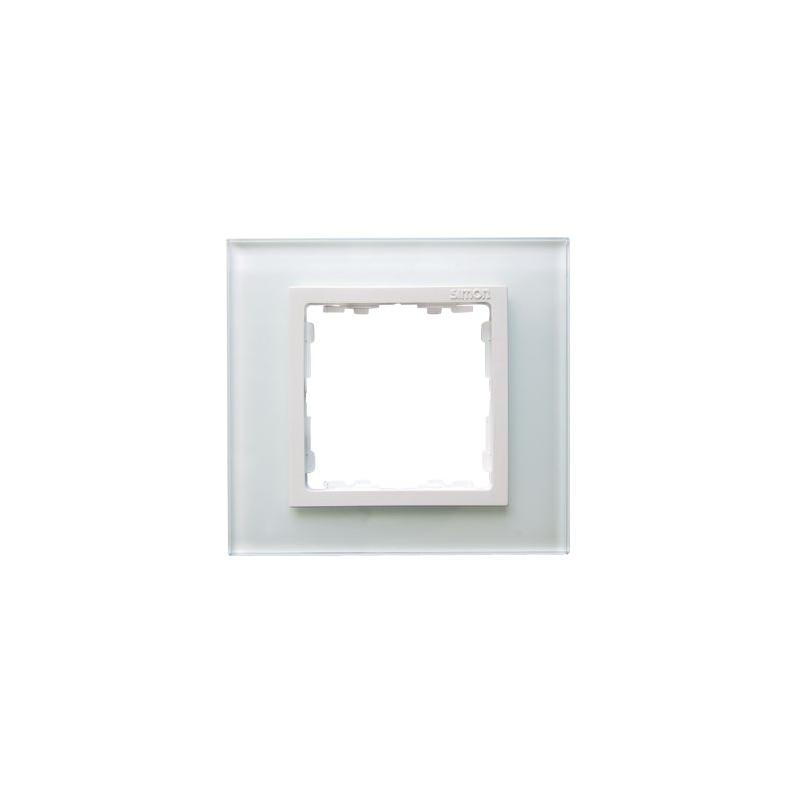 Simon 82 Nature - (seria szkło) - ramka 1-krotna - biała - 82617-30