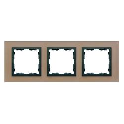 Simon 82 Nature - (seria szkło) - ramka 3-krotna - miedź/grafit - 82837-34 Kontakt-Simon