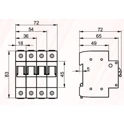Przełącznik źródła zasilania SVK2-32 32A 2P Tracon Electric