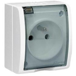 Simon Aquarius - gniazdo wtyczkowe z uziemieniem i przesłonami  AQGZ1z/11a