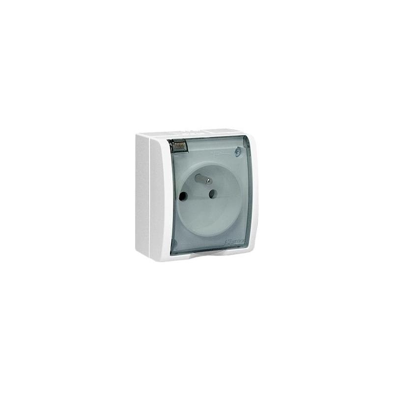 Simon Aquarius - gniazdo wtyczkowe z uziemieniem i przesłonami  AQGZ1z/11a