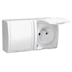 Simon Aquarius - gniazdo wtyczkowe z uziemieniem podwójne AQGZ1-2