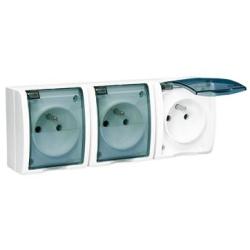 Simon Aquarius - gniazdo wtyczkowe z uziemieniem potrójne AQGZ1-3/11a