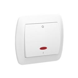 Simon Akord biały - łącznik dwubiegunowy z podświetleniem - AW2L/11 Kontakt-Simon