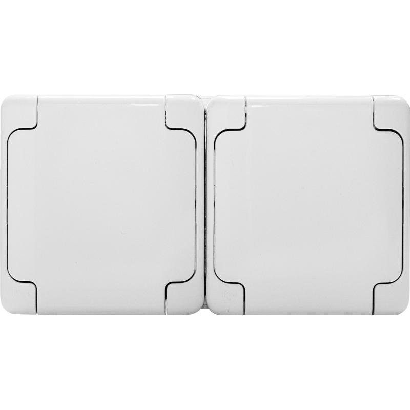 Kos Bryza biały - gniazdo podwójne  2x2P+Z, Schuko - 180442