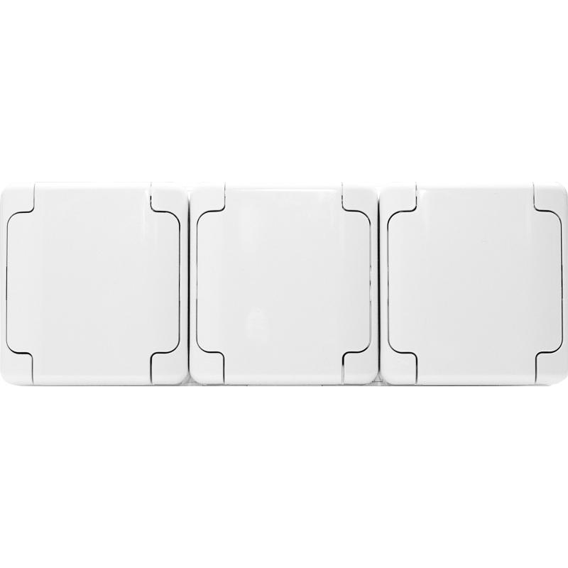 Kos Bryza biały - gniazdo potrójne 3x2P+Z - 180440