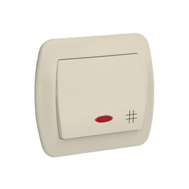 Simon Akord beż - łącznik krzyżowy z podświetleniem - AW7L/12