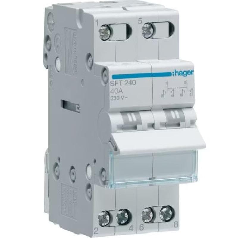 Przełącznik źródła zasilania I-0-II SFT240 40A 2P Hager