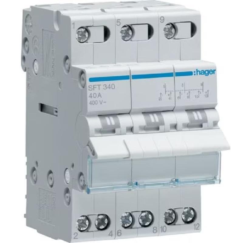 Przełącznik źródła zasilania I-0-II SFT340 40A 3P Hager