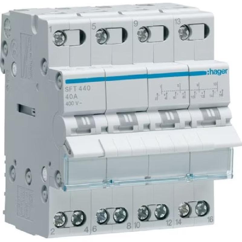 Przełącznik źródła zasilania I-0-II SFT440 40A 4P Hager