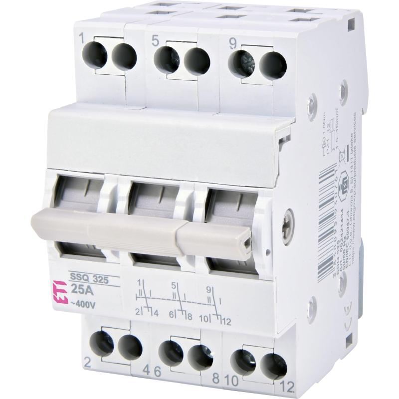 Przełącznik źródła zasilania I-0-II SSQ 340 40A 3P ETI
