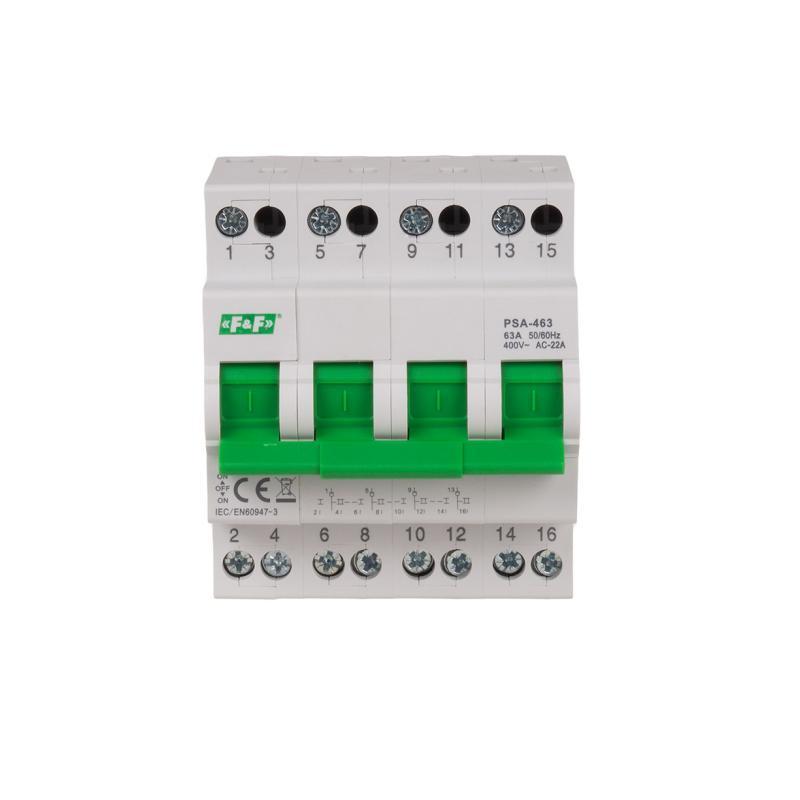 Przełącznik źródła zasilania I-0-II PSA-463 63A 4P