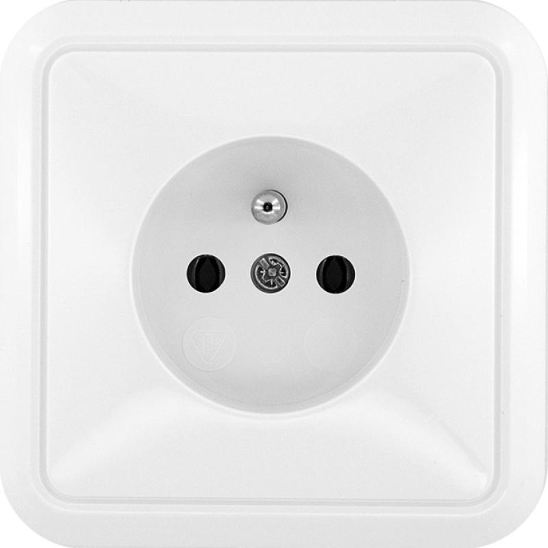 Kos Cosmo Line biały -  gniazdo pojedyncze 2P+Z - 300432