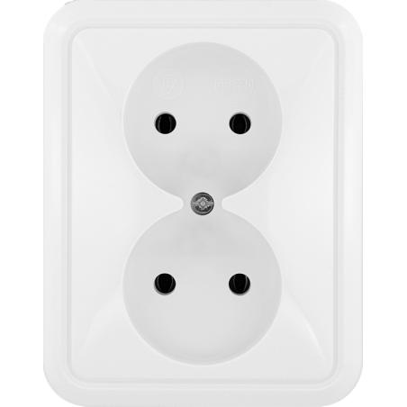 Kos Cosmo Line biały - gniazdo podwójne 2x2P - 300435 Kos Elektro System