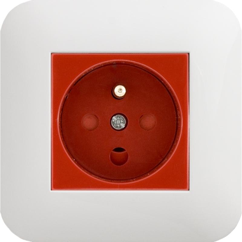 Kos Cosmo Line biały - gniazdo pojedyncze DATA 2P+Z - 300443