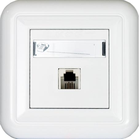 Kos Cosmo Line biały - gniazdo telefoniczne pojedyncze- 300463 Kos Elektro System