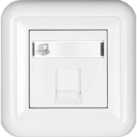 Kos Cosmo Line biały - gniazdo komputerowe pojedyncze - 300465 Kos Elektro System