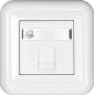 Kos Cosmo Line biały - gniazdo komputerowe pojedyncze - 300465