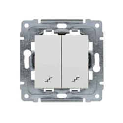 Kos Dante biały - łącznik podwójny schodowy Kos Elektro System