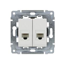 Kos Dante biały - gniazdo komputerowe (x2) Kos Elektro System