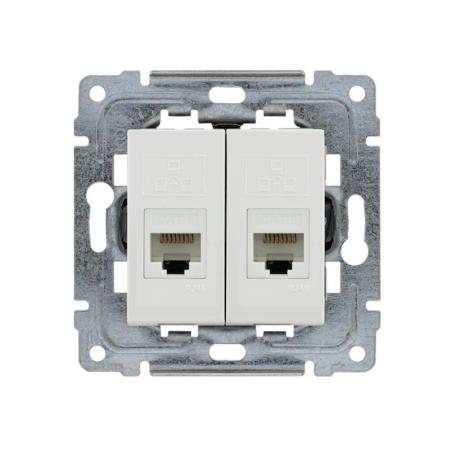 Kos Dante biały - gniazdo komputerowe (x2) Kos Elektro System
