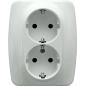 Kos 66 biały - gniazdo podwójne Schuko