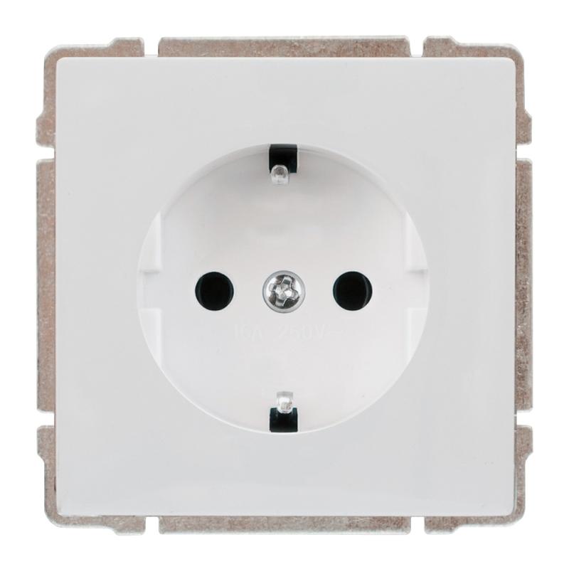 Kos 66 aluminium - gniazdo pojedyncze Schuko