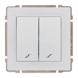 Kos 66 biały - łącznik podwójny schodowy Kos Elektro System