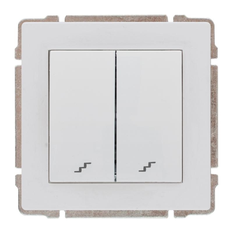 Kos 66 biały - łącznik podwójny schodowy Kos 66 biały - łącznik podwójny schodowy