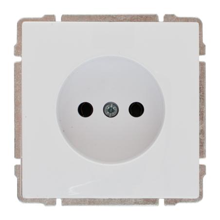Kos 66 biały - gniazdo pojedyncze Kos Elektro System
