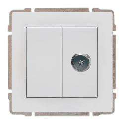 Kos 66 biały - gniazdo TV pojedyncze Kos Elektro System