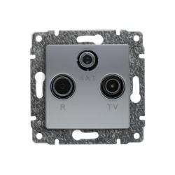 Kos Vena aluminium - gniazdo satelitarne przelotowe Kos Elektro System