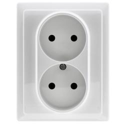 Kos Vena biały - gniazdo podwójne Kos Elektro System