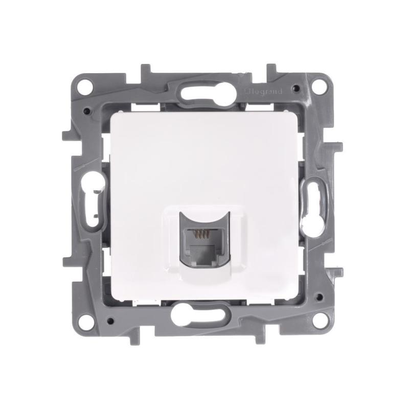 Legrand Niloe biały - gniazdo telefoniczne pojedyncze