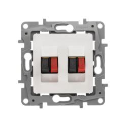 Legrand Niloe biały - gniazdo głośnikowe podwójne Legrand