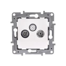 Legrand Niloe biały - gniazdo TV-RD-SAT (przelotowe) Legrand